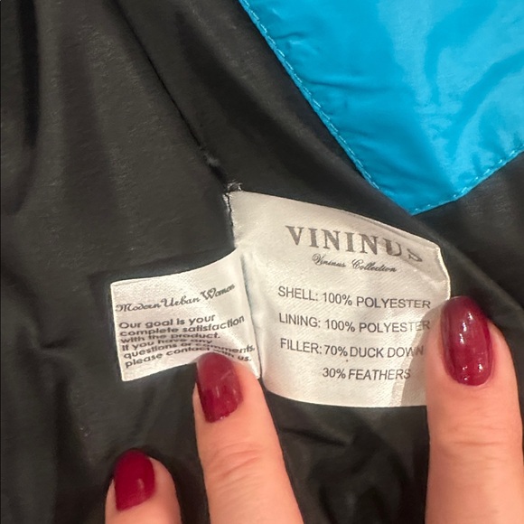 Blue Fur-Trimmed Puffer Coat - Picture 4 of 7